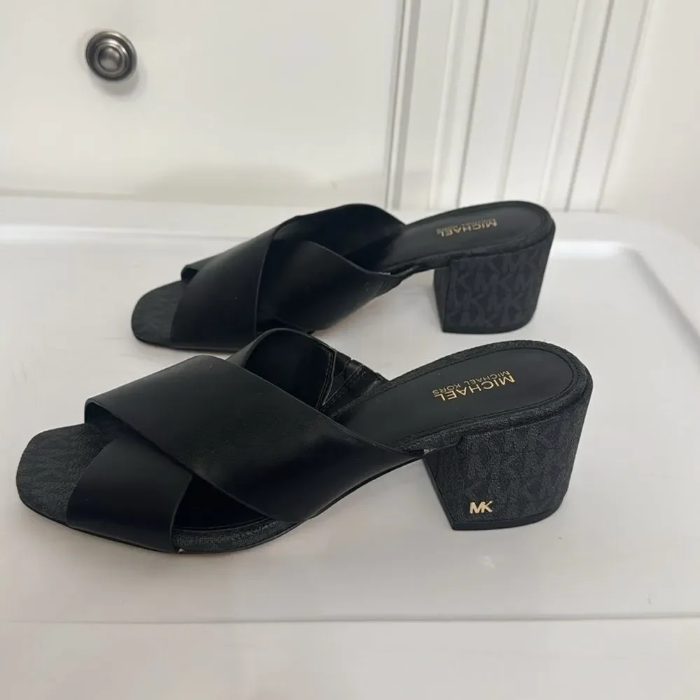 Michael Kors Black‎ Mules with Criss-Cross Straps